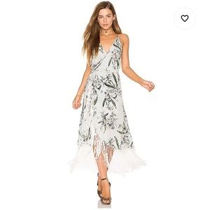 Cleobella Zenia Fringe Wrap Dress Vintage Mint